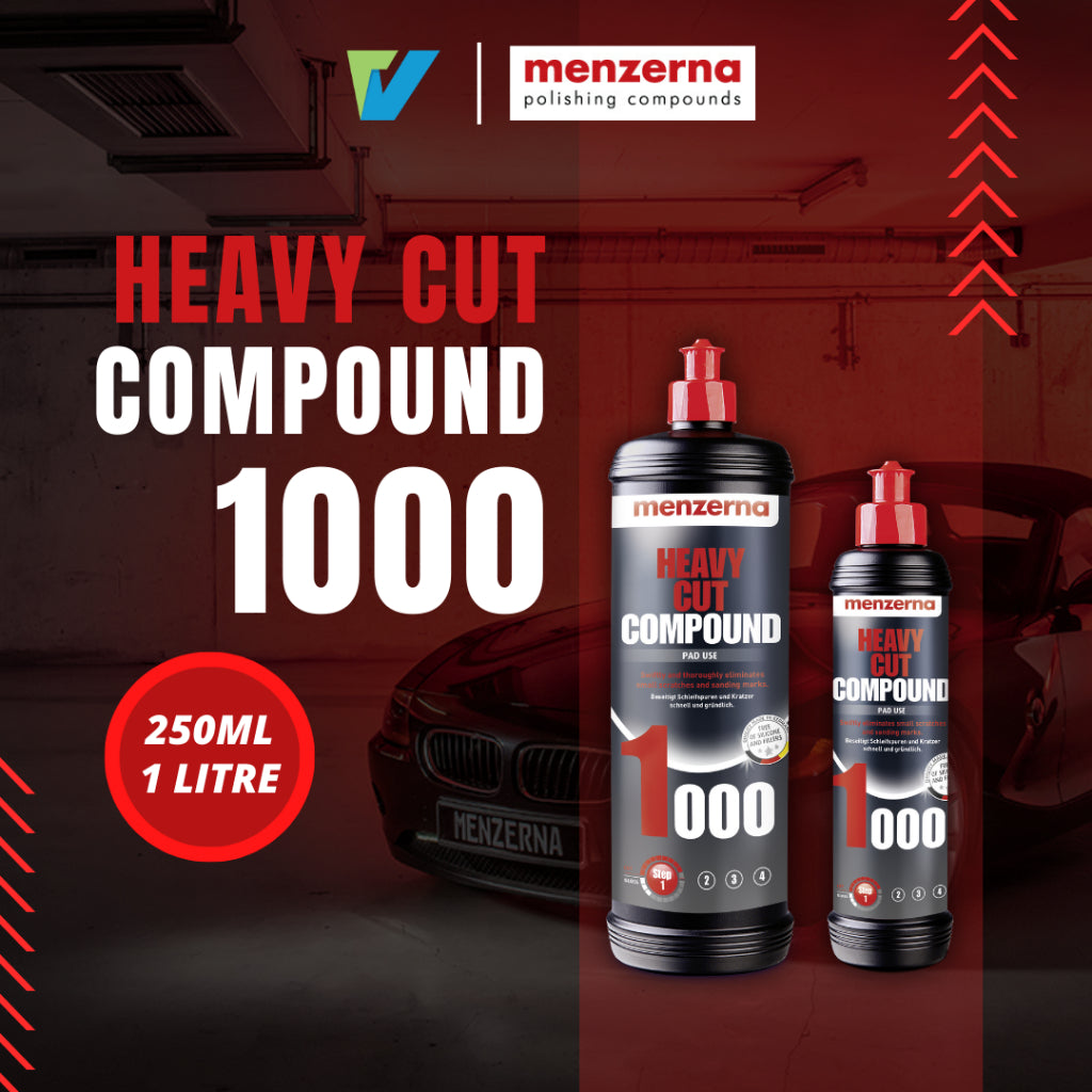 MENZERNA Heavy Cut Compound 1000 适配抛光盘的粗抛剂 (250ml & 1 Litre) Made in Germany