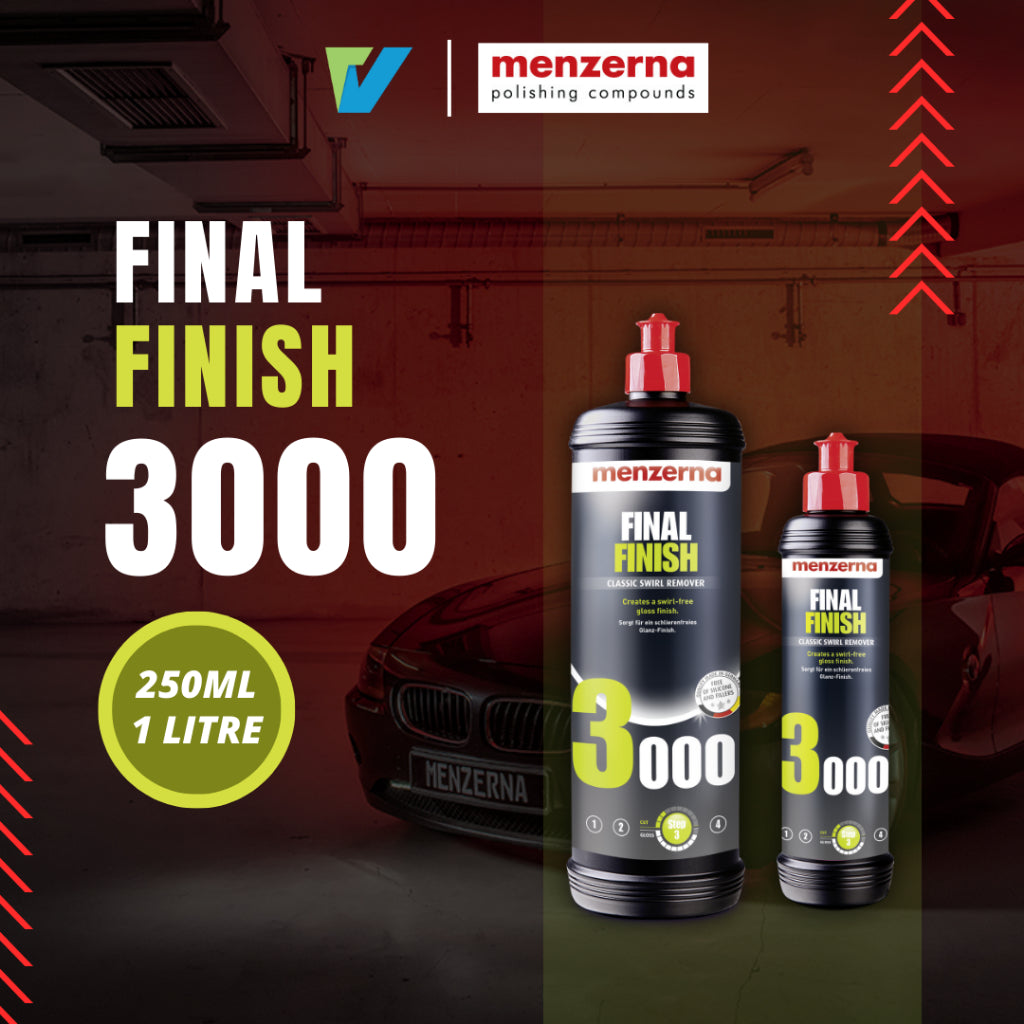 MENZERNA Final Finish 3000 经典高亮度镜面处理抛光剂 (250ml & 1 Litre) Made in Germany