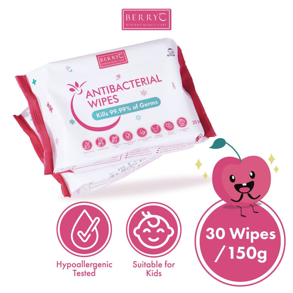 保湿消毒 · 湿纸巾 Antibacterial Wipes Tissue Baby Wipes (30 Pcs)