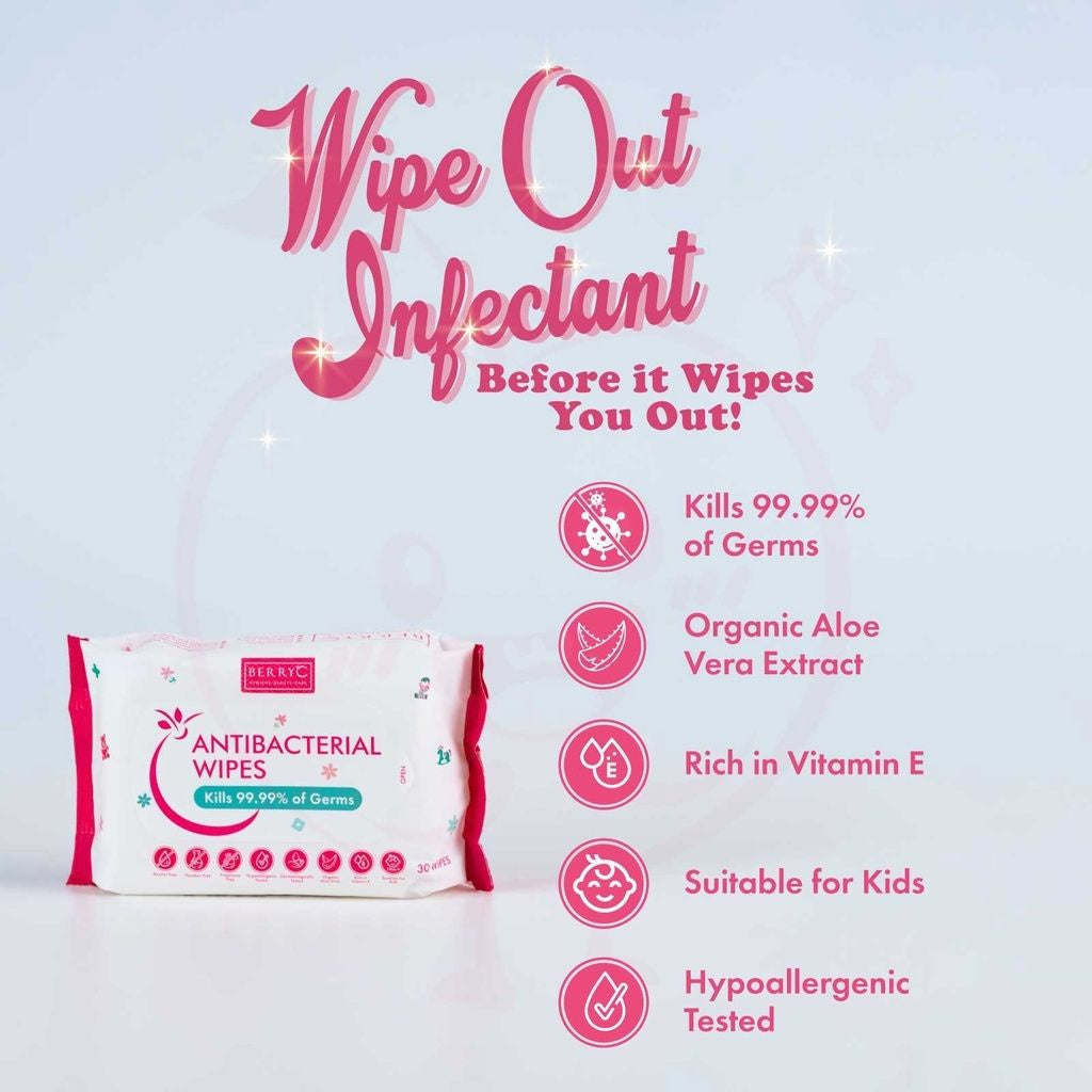 保湿消毒 · 湿纸巾 Antibacterial Wipes Tissue Baby Wipes (30 Pcs)