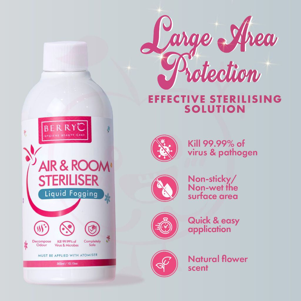 BERRYC Fogging Disinfectant Sterilizer Liquid (300ml) 喷雾机消毒液