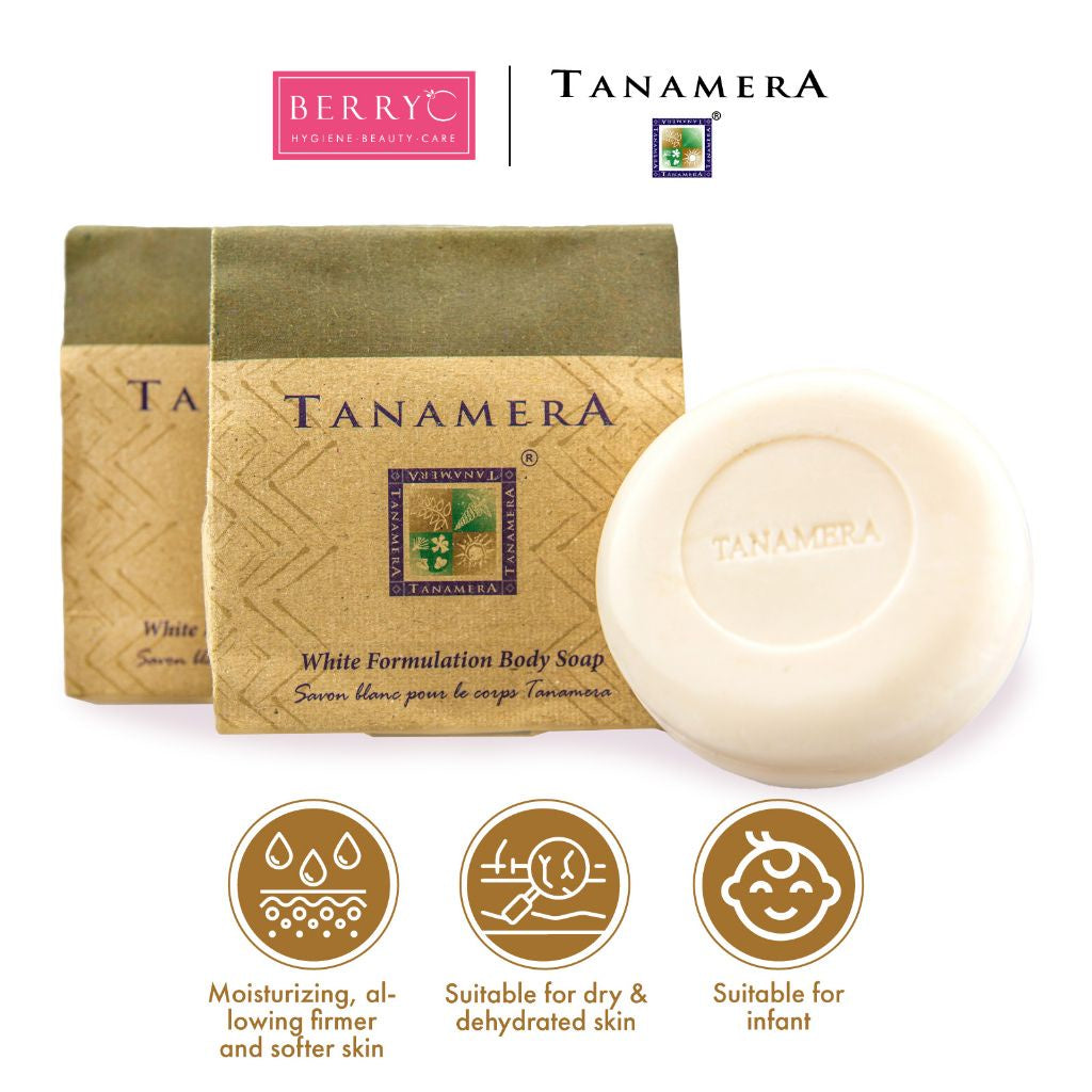 TANAMERA White Formulation Body Soap Bar 纯天然植物手工皂